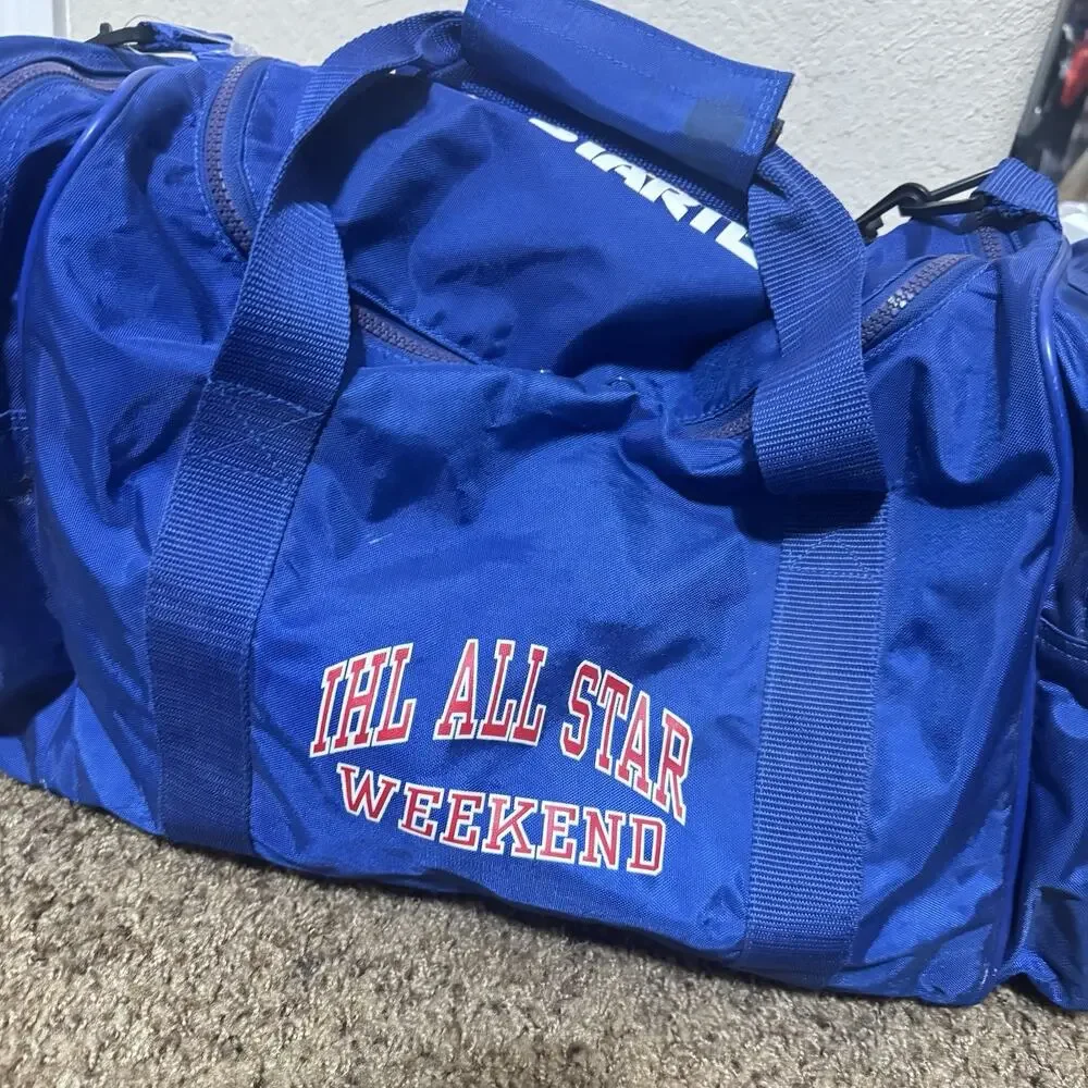 Vintage Starter Duffle Bag IHL Hockey All star weekend 1996 blue